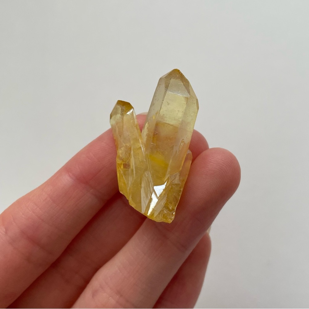 Mini Yellow Aura Quartz Cluster